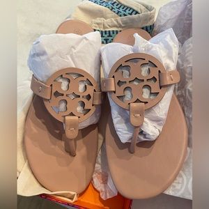 Tory Burch Miller calf leather sandals brand new